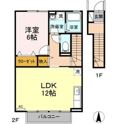 セジュール堂林 A棟の物件間取画像